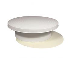 PME BT462 Plateau Tournant de Boulanger-PÃ¢tissier, Plastique, Blanc, 31,5 x 31,5 x 8 cm