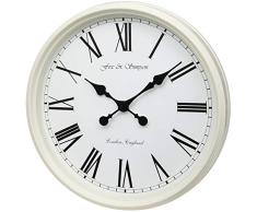 Fox and Simpson Grand Central Station Horloge Murale CrÃ¨me Taille XL 50 cm