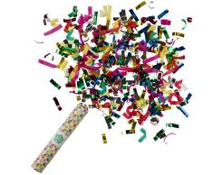 Talking Tables Party Time Canon Ã Gros Confettis pour FÃªte dAnniversaire, NoÃ«l, RÃ©veillon, Nouvel An et FestivitÃ©s, Tortillon (Propulseur de confettis Ã air comprimÃ© de 30Â cm contenant papier et papier mÃ©tallisÃ© colorÃ©s)