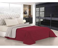 Elegant Couette dÃ©tÃ© Bordeaux/crÃ¨me, 1 Place et demie, Microfibre