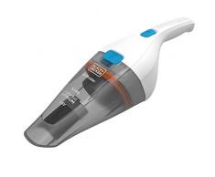 BLACK+DECKER NVC115JL-QW Aspirateur à main sans fil - 3,6 V - Chargeur par prise Jack 8, 325 ml, Blanc