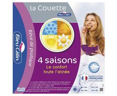 Bleu CÃ¢lin Couette 4 Saisons 2 Personnes, 3 Couettes en 1, Blanc, 220x240 cm, KTD