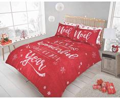 Sleepdown 5060301454136 Parure pour Couette, Rouge, King