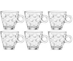 Bormioli Rocco 1316210Â Dots Tasse pour Espresso en Verre sans plat, 10Â cl ( Lot de 6 )