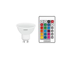 OSRAM - Spot LED Couleurs RGB TÃ©lÃ©commandÃ©e - Culot GU10 - Forme Flamme - 4,3W Equivalent 25W - Blanc Chaud & Couleurs RGBW