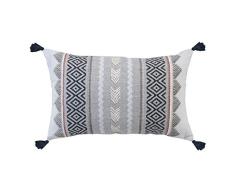 COTON dintÃ©rieur Voyage BERBERE Coussin Pompons, Multicolore, 30 x 50 CM