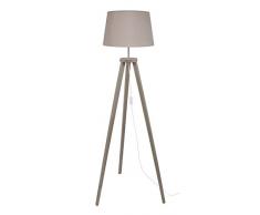 Tosel 51115 Lampadaire 1 Lumière, Bois, E27, 40 W, Gris, 40 x 155 cm