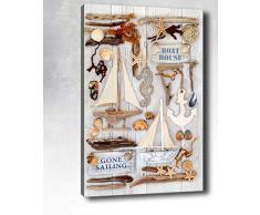 Bonamaison Peinture sur toile, multicolore, 30 x 40 cm - Conçu et fabriqué en Turquie