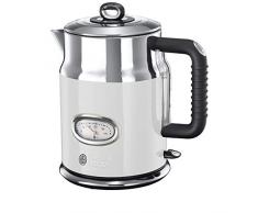 Russell Hobbs 21674-70 Bouilloire 1,7L Retro, Ebullition Rapide, Couvercle Amovible, Design Vintage - Blanc