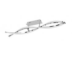 WOFI 9152.02.01.6000 Plafonnier, MÃ©tal, Integriert, 25 W, Chrom, 101 x 16.5 x 15 cm