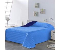PETTI Artigiani Italiani - Couette, Couette été, Bleu, Double Face, 260x270 cm , Couvre Lit, 100% Made in Italy