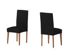 Martina Home Housse pour Chaise Housse de Chaise avec Dossier 24x30x6 cm Noir