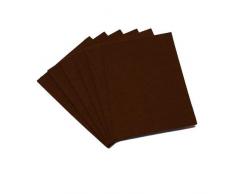 1buy3 Lot de 6 Sets de Table en Feutre avec Coins carrÃ©s 5 mm dÃ©paisseur Marron