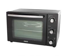 Princess DeLuxe Four Ã convection 32 L 1500 V 3 cÃ´tÃ©s RevÃªtement 90-230 C Panneau avant en verre Noir/argentÃ©