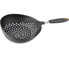 Fackelmann 25214 CuillÃ¨re passoire Jumbo Soft 36x18x7cm Gris/Orange, Nylon, 36 x 18 x 7 cm