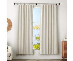 AmazonBasics Tringle à rideaux avec embouts en forme dâurne, 183 à 366 cm + anneaux 35,6 cm, diamètre 2,5 cm, Expresso (Bronze foncé)