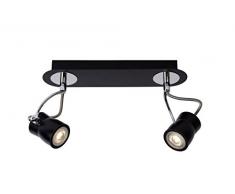 Lucide SAMBA - Spot Plafond - LED Dim. - GU10 - 2x4,5W 3000K - Noir