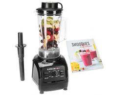Ultratec - SET20020000106 - Blender mixeur, 6 lames en acier inoxydable, pilon et livre de recettes pour smoothies (français non garanti), couleur noir