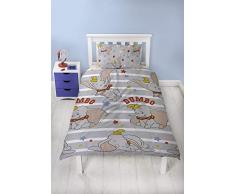Dumbo - Housse de Couette 1 Personne et taie doreiller - Multicolore
