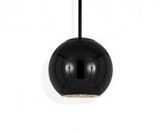 Tom Dixon Plafonnier Rond en cuivre Noir de monochromatique Intérieur métallisé Abat-Jour de Plafond Style Bauhaus Abat-Jour Suspendu 25 cm Taille M