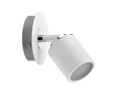 Paulmann 66717 Spots Tube, IP44, max. 1x10W, GU10, Blanc/Chrome, 230V, MÃ©tal