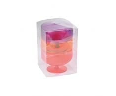 Viphome 6VAI814C Lot de 3 Coupes Ã Glace Acrylique Multicolore 11,5 cm