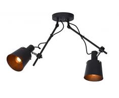 Lucide 74107/12/30 Spot plafond, Acier, 80 W, Noir