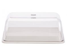 Zak ! Designs 1358-J761 Beurrier / BoÃ®te 2 en 1 SAN + MÃ©lamine Blanc