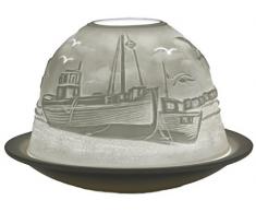 Himmlische DÃ¼fte Geschenkartikel GmbH RÃ¤der Parfums Cadeau Objet dl0108Â Bateau de pÃªche Photophore, Porcelaine, Blanc, 12Â x 12Â x 8Â cm
