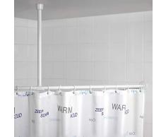 Wenko Fixation Plafond pour Colonne de Douche TÃ©lescopique Blanc DiamÃ¨tre 25 mm Longueur 57 cm