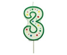 PME CA053 Bougie, Plastique, Vert, 3,5 x 1 x 4,3 cm