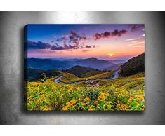 Bonamaison Peinture sur toile, multicolore, 70 x 100 cm - ConÃ§u et fabriquÃ© en Turquie