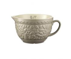 Mason Cash In The Forest S36 Saladier en céramique couleur crème 16 x 16 x 9 cm 1 Bol mesureur de 1 l 34-Fluid Ounces gris