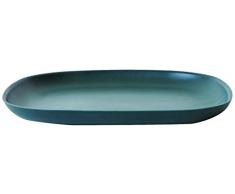 BIOBU Gusto by eKOBO 34796 Petites Assiettes 23 x 23 x 2,5 cm Bleu pour Femme Noir