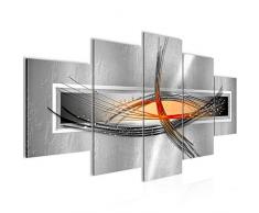 Tableau decoration murale Abstrait 200 x 100 cm - XXL Impression sur Toile Salon Appartment 5 Parties - prÃªt Ã accrocher - 103651a