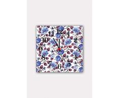 Bonamaison Horloge Murale en MDF, Multicolore, 30 x 30 cm