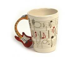 PuckatorÂ MUG104A Ted Smith Mug Anse Guitare Rouge 8 x 11,5 x 10 cm