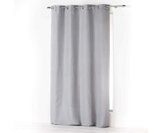 douceur dintÃ©rieur rideau a oeillets 140x260 cm microfibre absolu gris