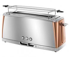 Russell Hobbs 24310-56 Toaster Grille-Pain Luna, Spécial Baguette, Cuisson Rapide, Chauffe Viennoiserie - Cuivre