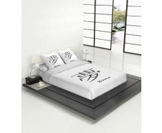 Tsuki Parure de Couette Japonaise Dream Noir/Blanc/Zen Chillout (lit 180)