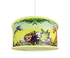 Elobra enfants lampe plafonnier suspension dÃ©sert Jungle, chambre denfant, bois, vert, A + +