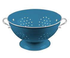BEPER PE.901 Passoire Bleue poignée antidérapantes, Acier Inoxydable, 27 x 23 x 12,5 cm
