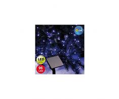 E=M6 5SOL111BL Guirlande Solaire 96 LED, Plastique, Bleu, Taille Unique