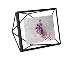 UMBRA Prisma Cadre photo filaire en mÃ©tal entre deux-verres Prisma, poser ou Ã accrocher, Pour 1 photo 10x15cm Noir