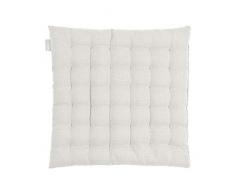 Linum PEPPER Coussin de Siege, Coton, Blanc, 40 x 40 cm