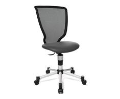 Topstar Titan Junior Chaise pivotante pour Enfant, Coton, polyurÃ©thane, Polyester, Anthracite, 40 x 44 x 98 cm