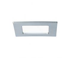 Paulmann 92076 Kit encastrés Quality Panneau LED, carré, 1x6W, 4000K, 230V, 115x115mm, Chrome mat/Plastique