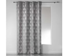 douceur dintÃ©rieur rideau a oeillets 140x260 cm polyester argent frosty gris