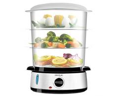 Cecotec Cuiseur Ã Vapeur Ã©lectrique Vapovita 3000 INOX, 800 W, 3 paniers indÃ©pendants, Minuterie 60 Minutes, Compatible Lave-Vaisselle.