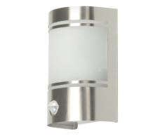Applique murale Smartwares 5000.299 Alicante â Acier inoxydable â détecteur de mouvement â Raccord E27